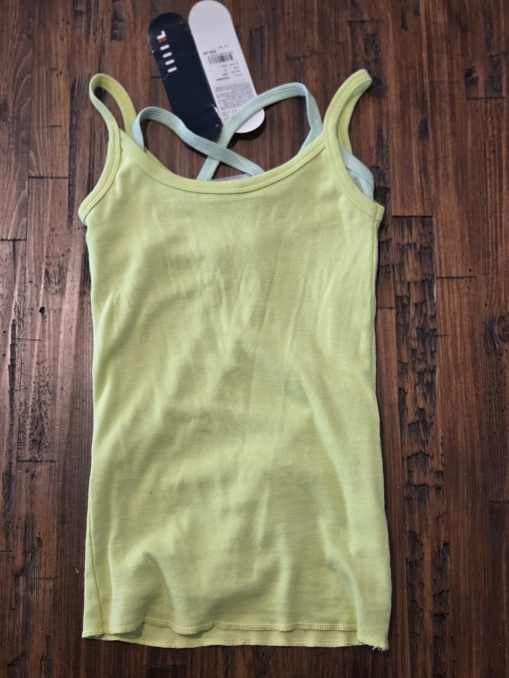Fila Lime Mint Green Double Layer Tank Top Size S NWT